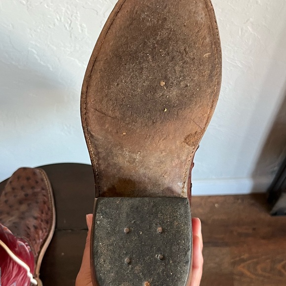 Rios of Mercedes 7.5 C Brown Ostrich  Red tops - Picture 5 of 11